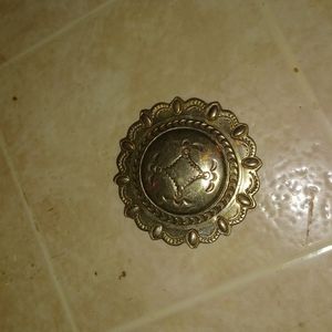 Silver belt buckle